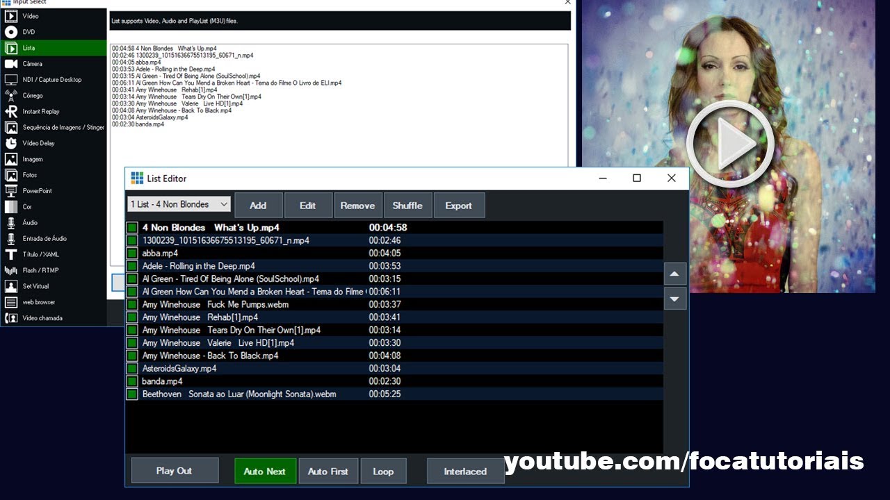 vMix Lista de Vídeos