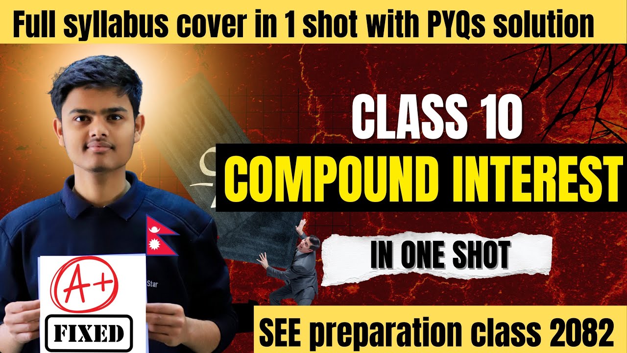 Compound interest class 10 in 1 shot || SEE math most important past year question solution