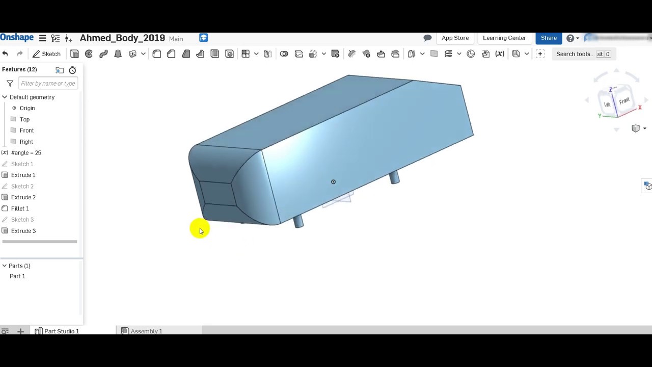 Ahmed Body Design (CAD) with Onshape