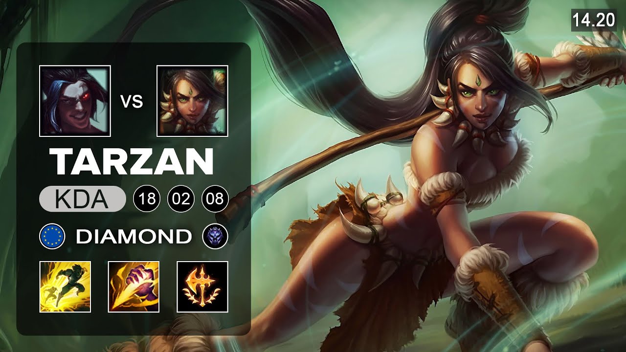 Tarzan Nidalee vs Kayn Jungle - EUW Diamond - Patch 14.20 Season 14