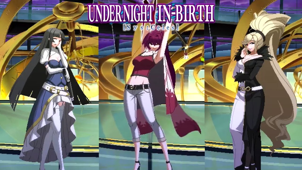 UNDER NIGHT IN-BIRTH 2 [Sys:Celes] - All Intro/Outro/Win Poses
