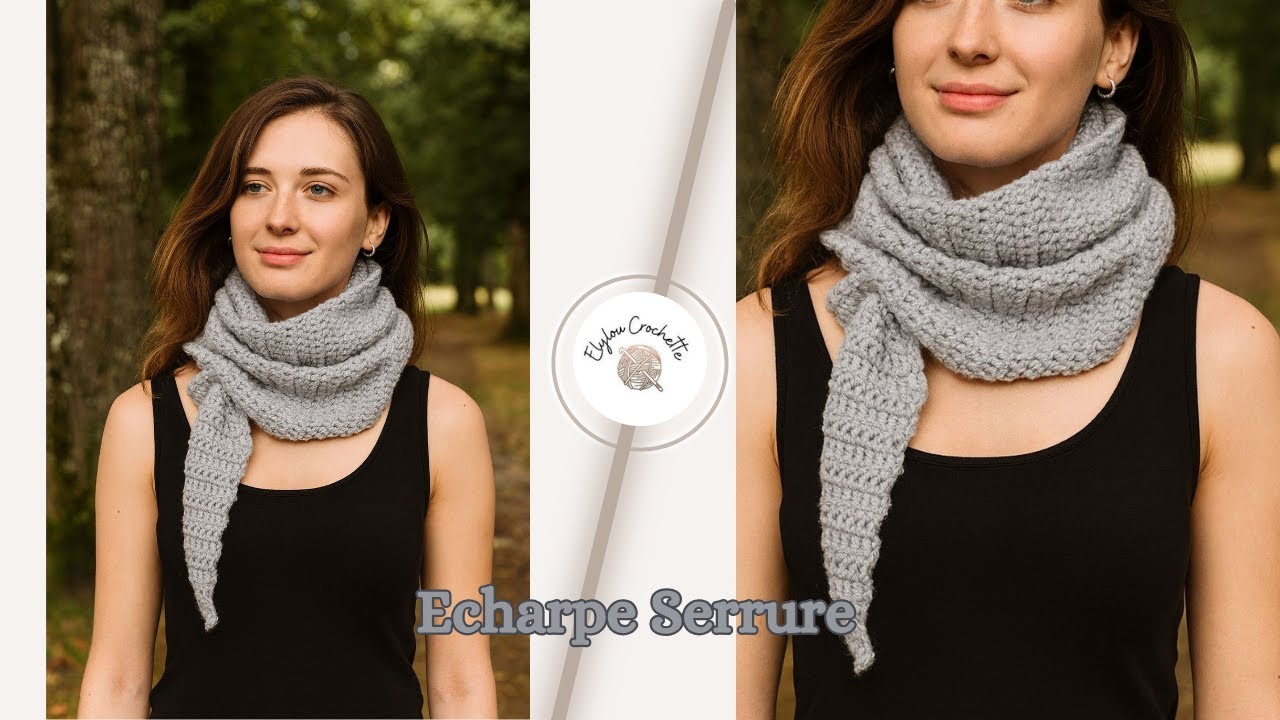 Vidéo 1 : 🧡ECHARPE SERRURE TENDANCE ET FACILE AU CROCHET !🌟 @elylou crochette (Le Crochet et vous !)