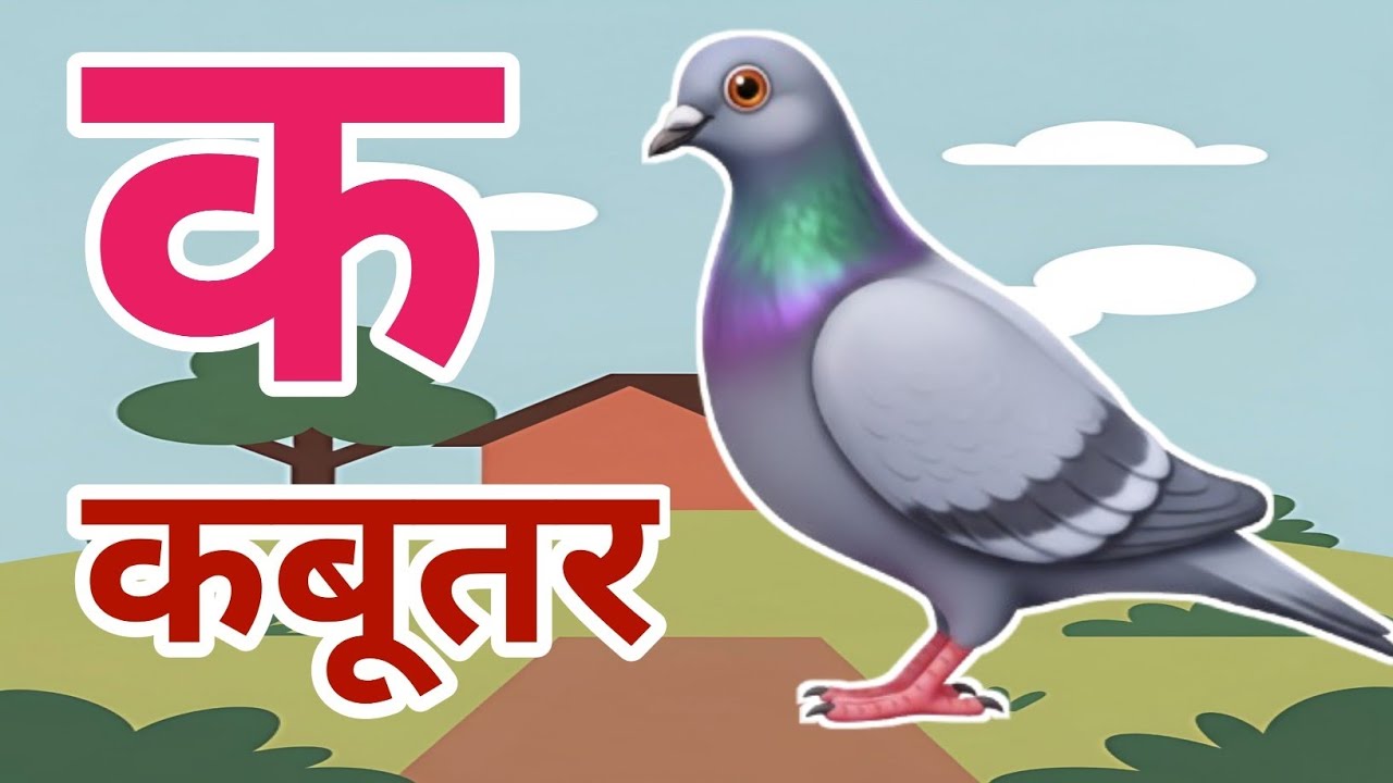 क से कबूतर, अ से अनार a se anaar k se kabutar I Hindi varnmala I ABCD क से कबूतर अ से अनार, for kids