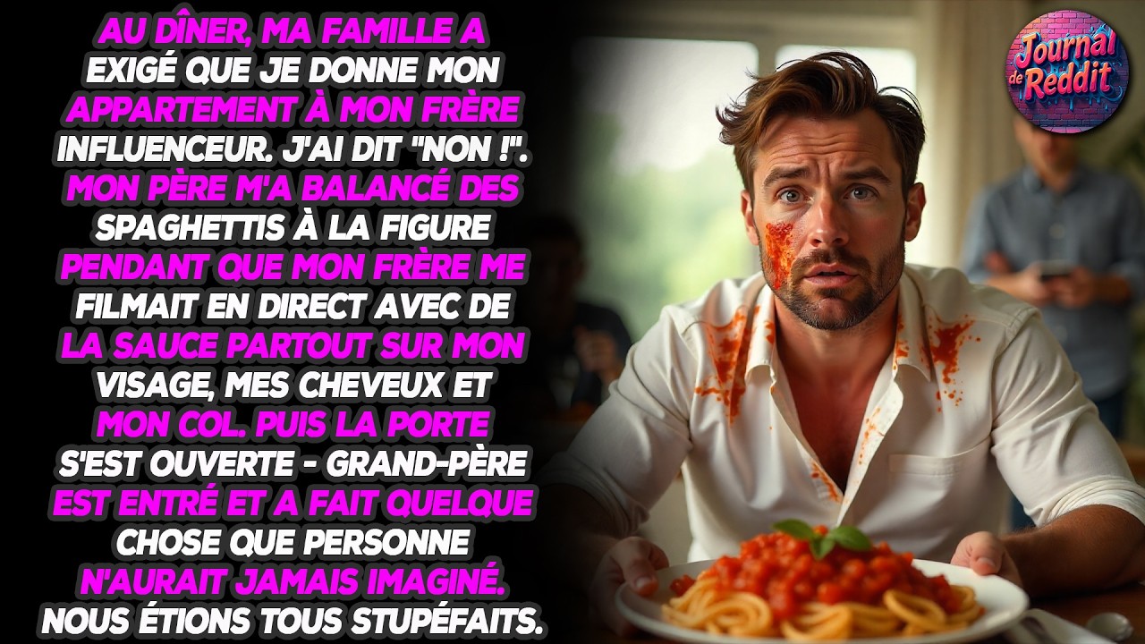 Mon père m'a jeté des spaghettis parce que j'avais dit 