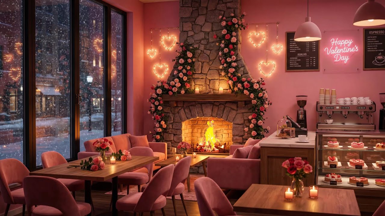 Best Love Songs of All Time ❤️ Fireplace On, Romantic Songs Playing