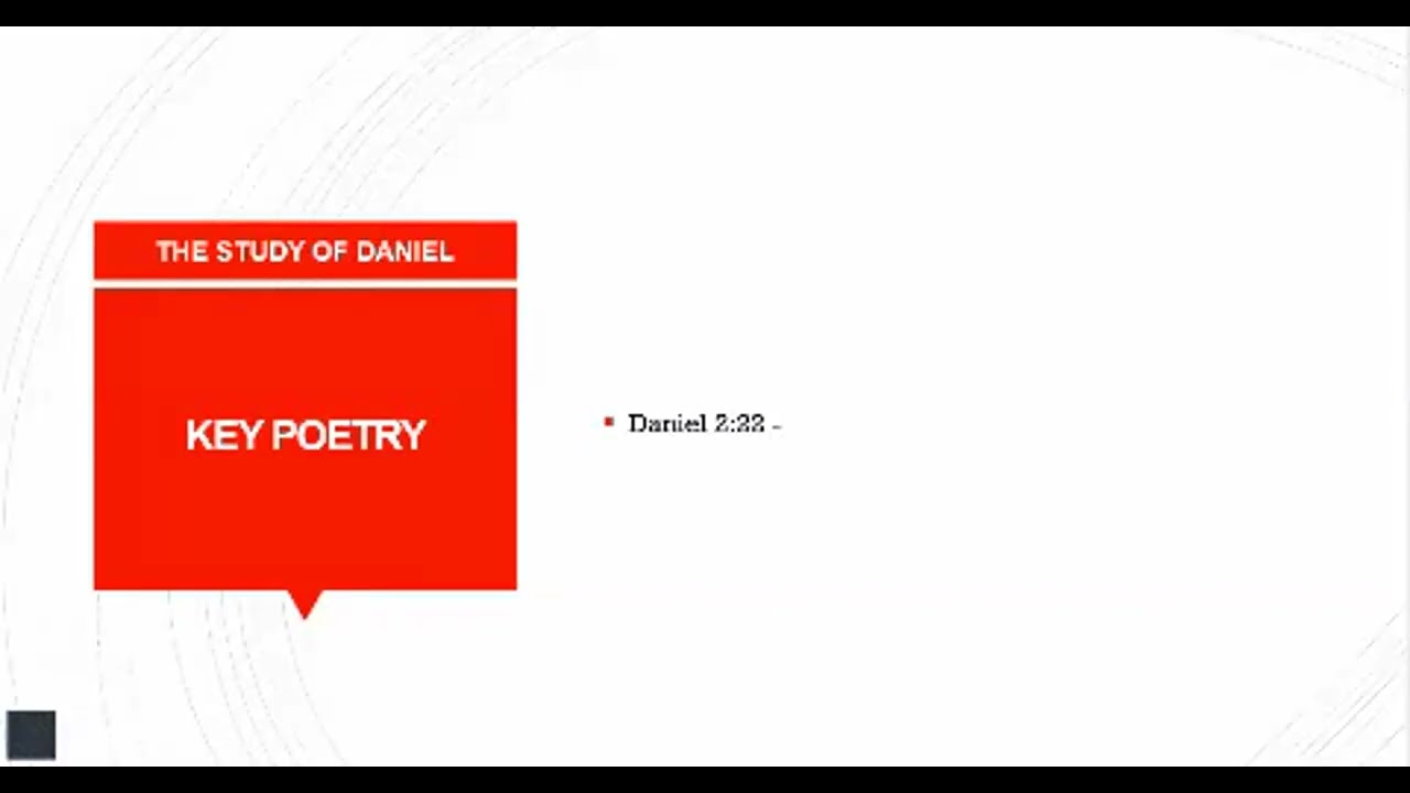 THE STUDY OF DANIEL - INTRODUCTION (Rev) Seymour Nesbeth