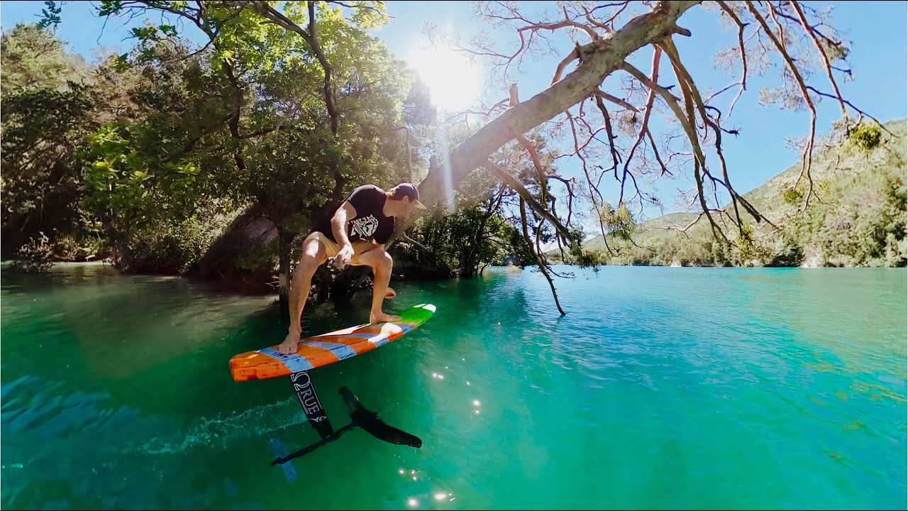 Foil Surfing on Flat Water | Hydrofoil pumping in Serre-Pon&ccedil;on 🌲🏄&zwj;♂️🌲