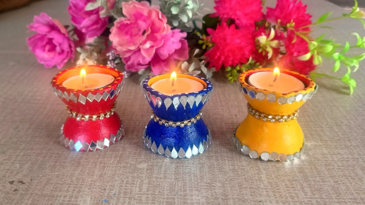 diy diya decoration ideas for diwali 🪔😍 