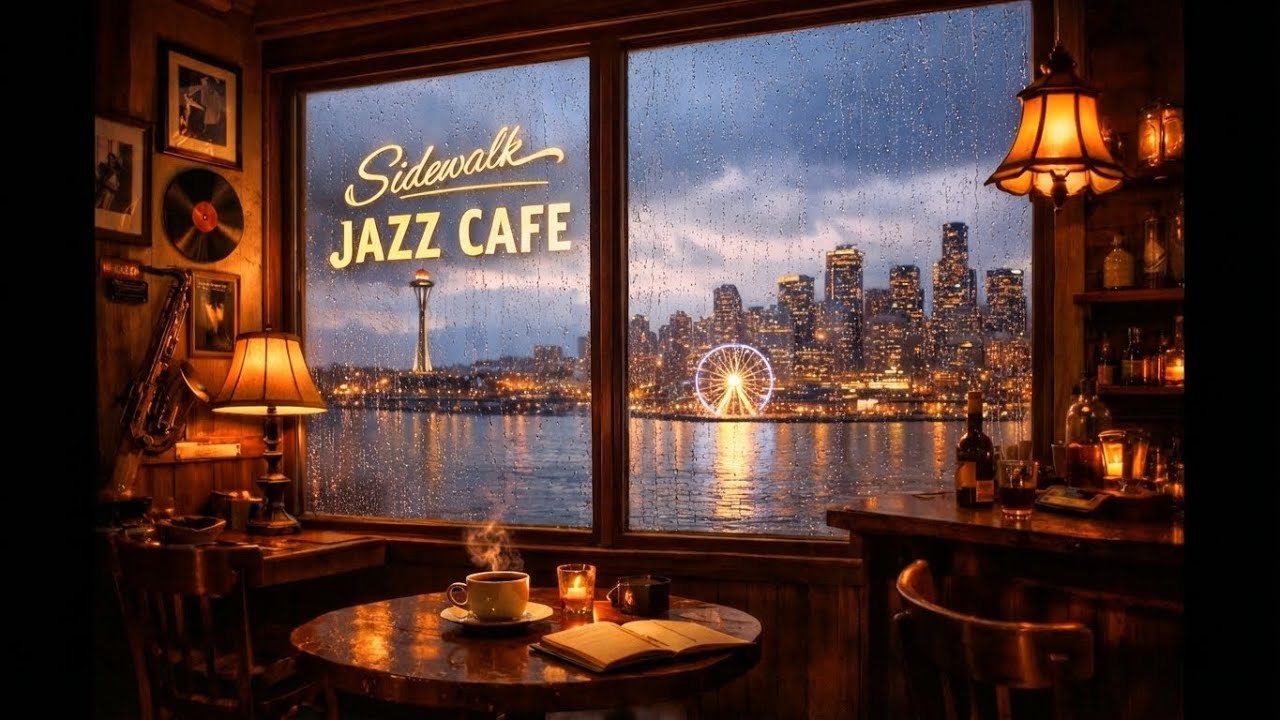 Warm Cafe Jazz Music - Relaxed Ambience in the Rain