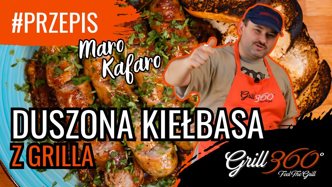 🔥 Kiełbasa z grilla duszona w piwie pszenicznym | Grillowanie z Maro Kafaro I PRZEPISY GRILL360