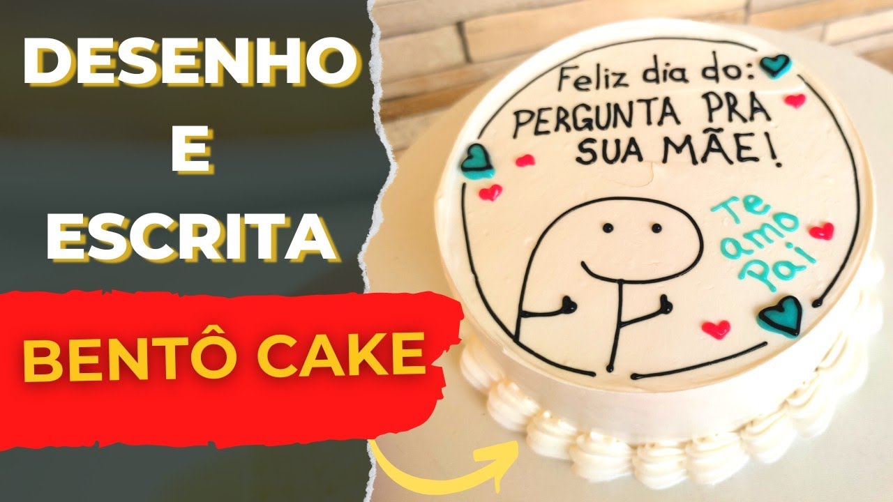 Como desenhar e escrever no Bento Cake - SEM BICO de confeitar ‼️