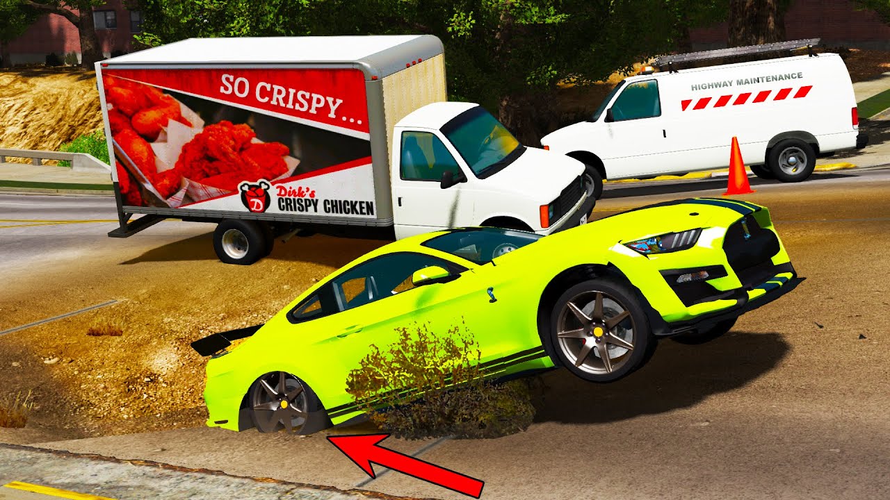 Cars vs Extreme Potholes #7 | BeamNG DRIVE