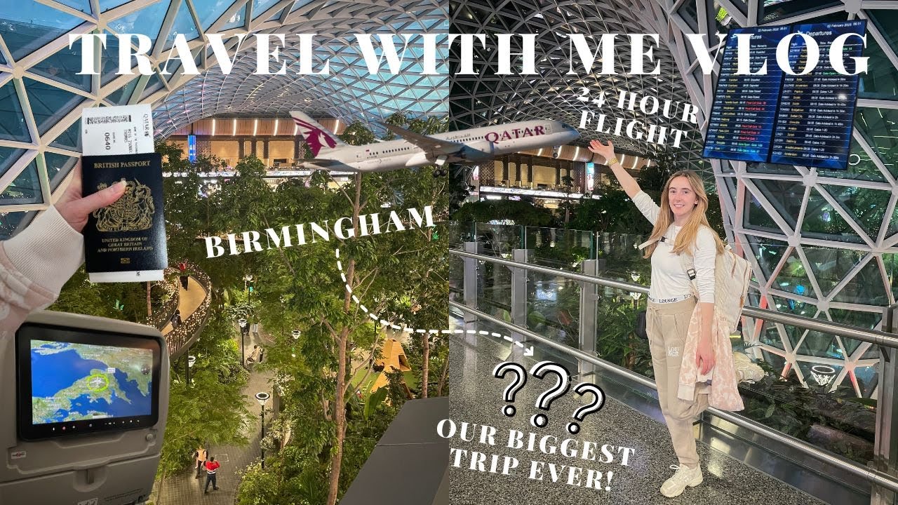 TRAVEL WITH ME VLOG - 24 HOUR FLIGHT & AIRPORT VLOG