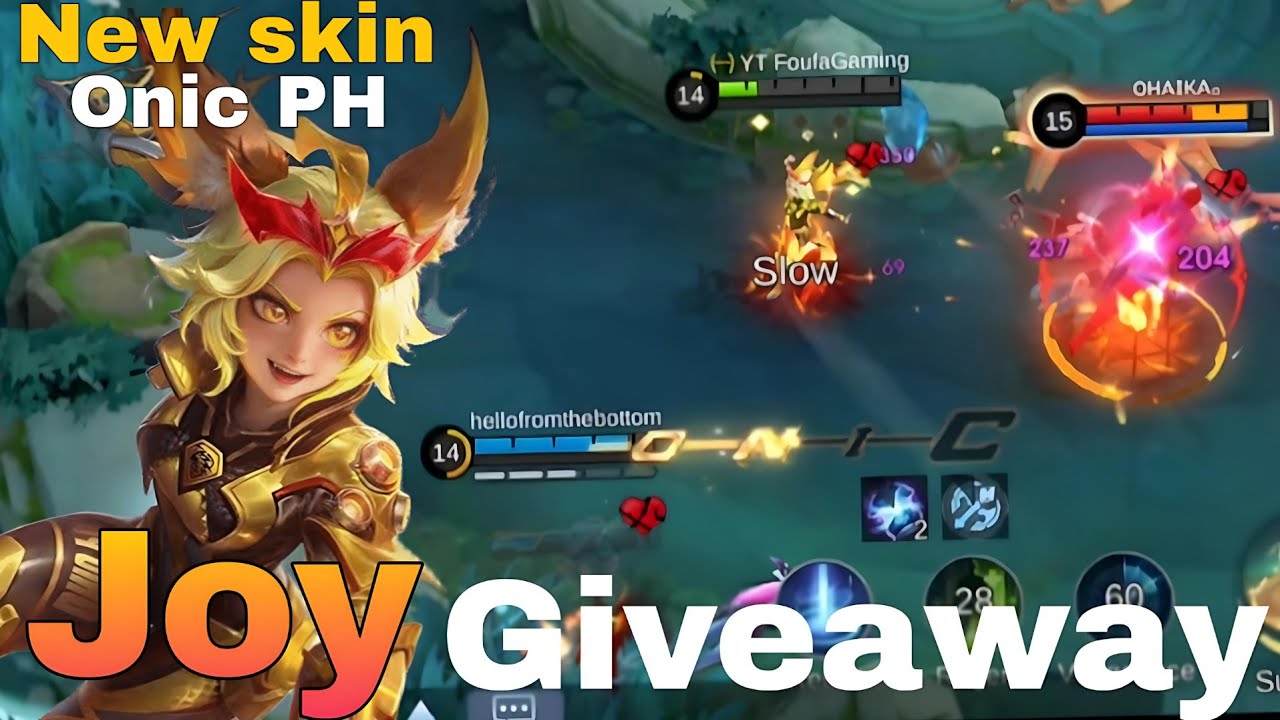 Get Joy Onic PH Champion Skin Now!! Giveaway - Mobile Legend