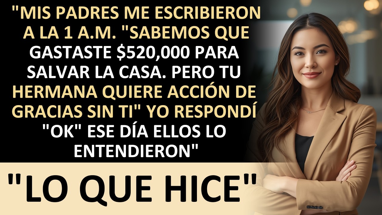 NO VENGAS A ACCIÓN DE GRACIAS — TU HERMANA MANDA, ME DIJERON MIS PADRES