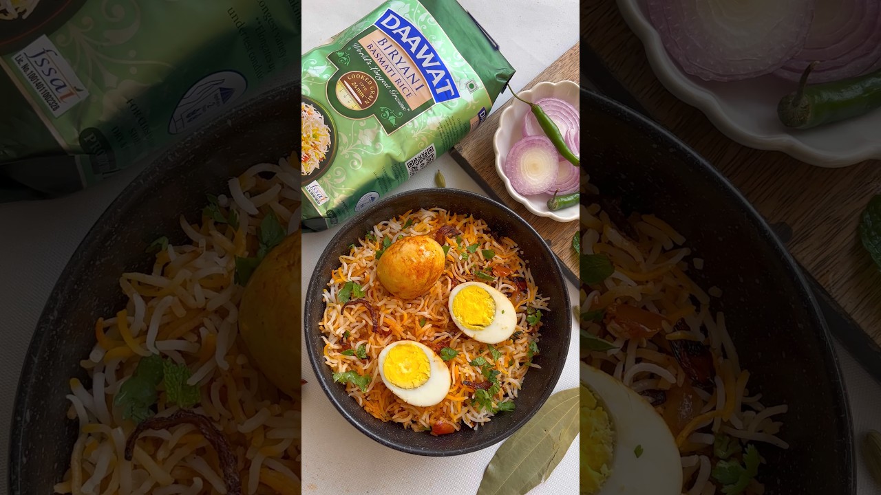 Egg Biryani l Easy to cook recipes l Daawat Biryani Basmati Rice 