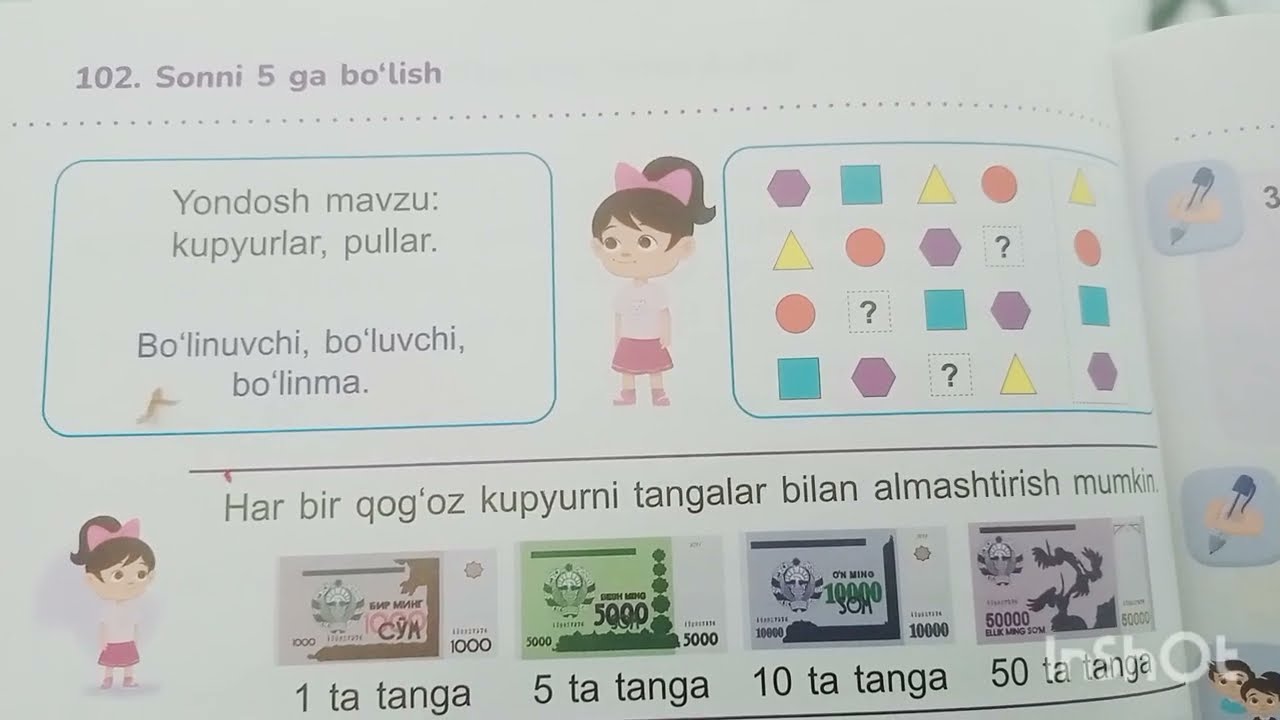 2 SINF MATEMATIKA 102 DARS SONNI 5GA BÓLISH.