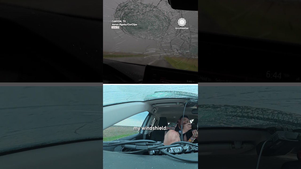 Massive hail destroyed my windshield in seconds!
