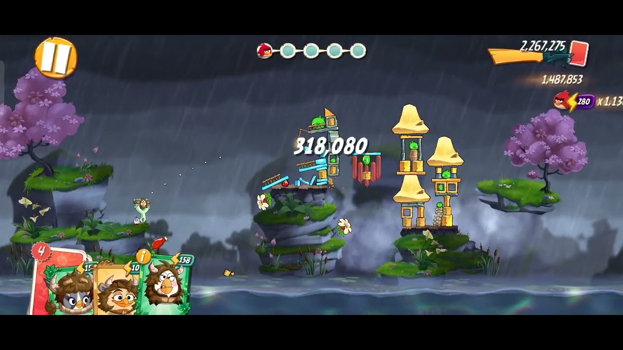 angry birds 2 today's daily challenge completed | 4-4-5 | 11/12/2025 | @yash_kadlas|