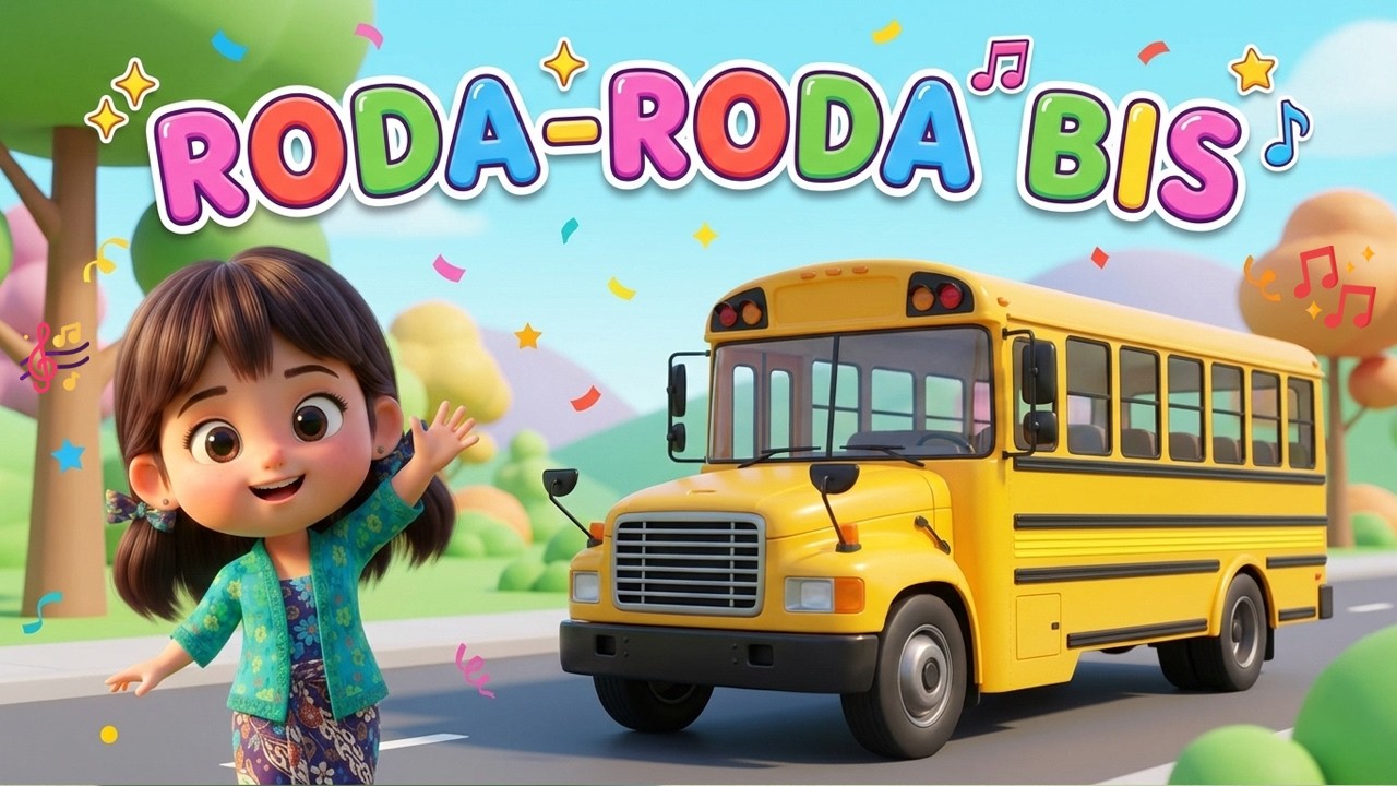 Roda-Roda Bis Berputar - Lagu Anak Lucu Viral - Bis Keliling Kota - Animasi 3D Lucu & Ceria 🚌