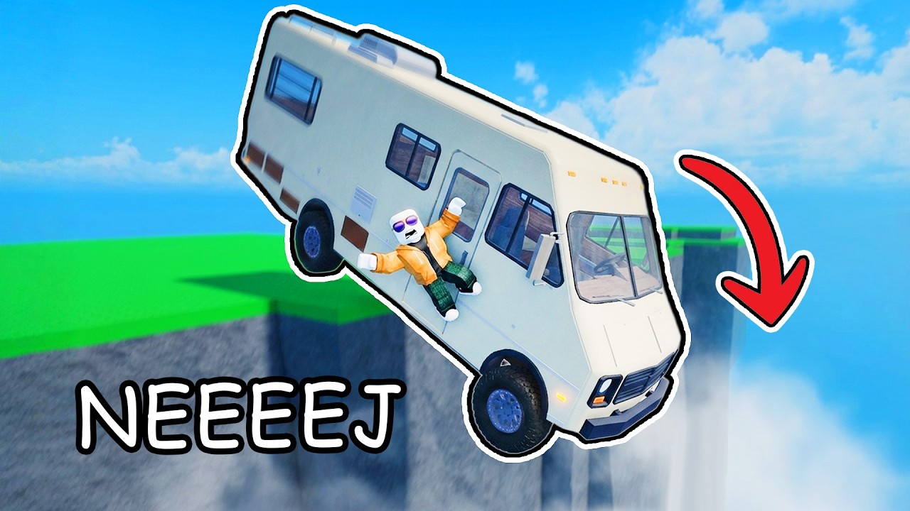 Jag Flög Ner 1000 Meter Med Min Husbil i Roblox...