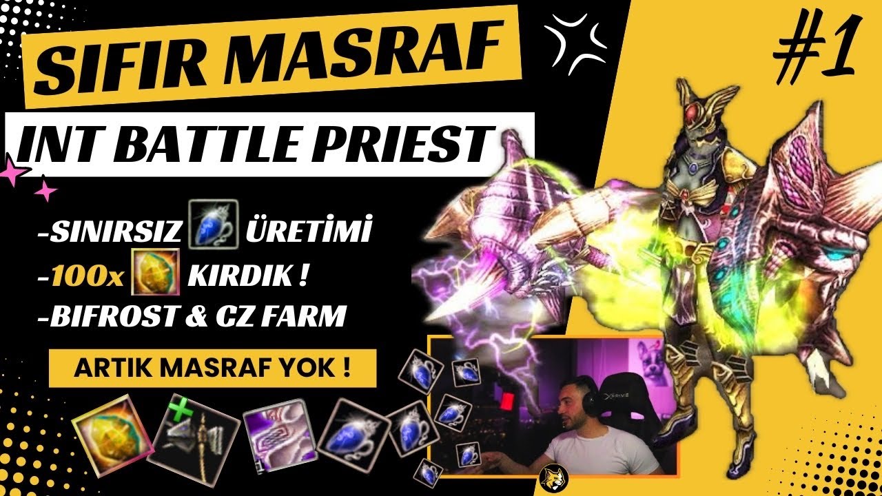 Elite INT Battle Priest | Sıfır Masraf #1 | Bifrost, CZ Farm, 100x Fragment Upgrade | Knight Online