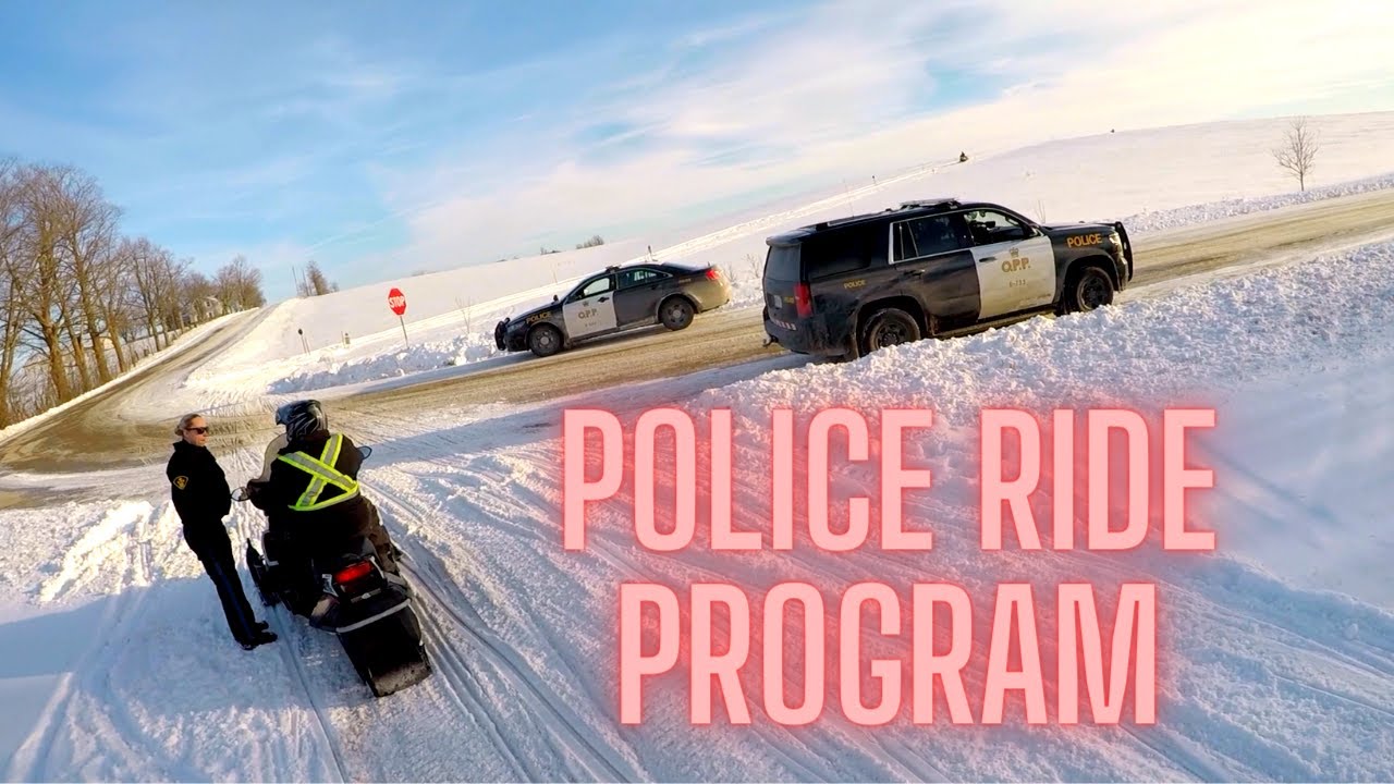 Passing a OPP Police Ride Program on my Snowmobile