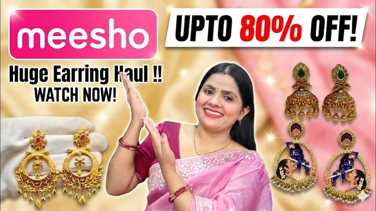 Meesho Earrings Haul Under ₹154😍 Affordable Jewellery | Meesho Sale Up To 80% OFF