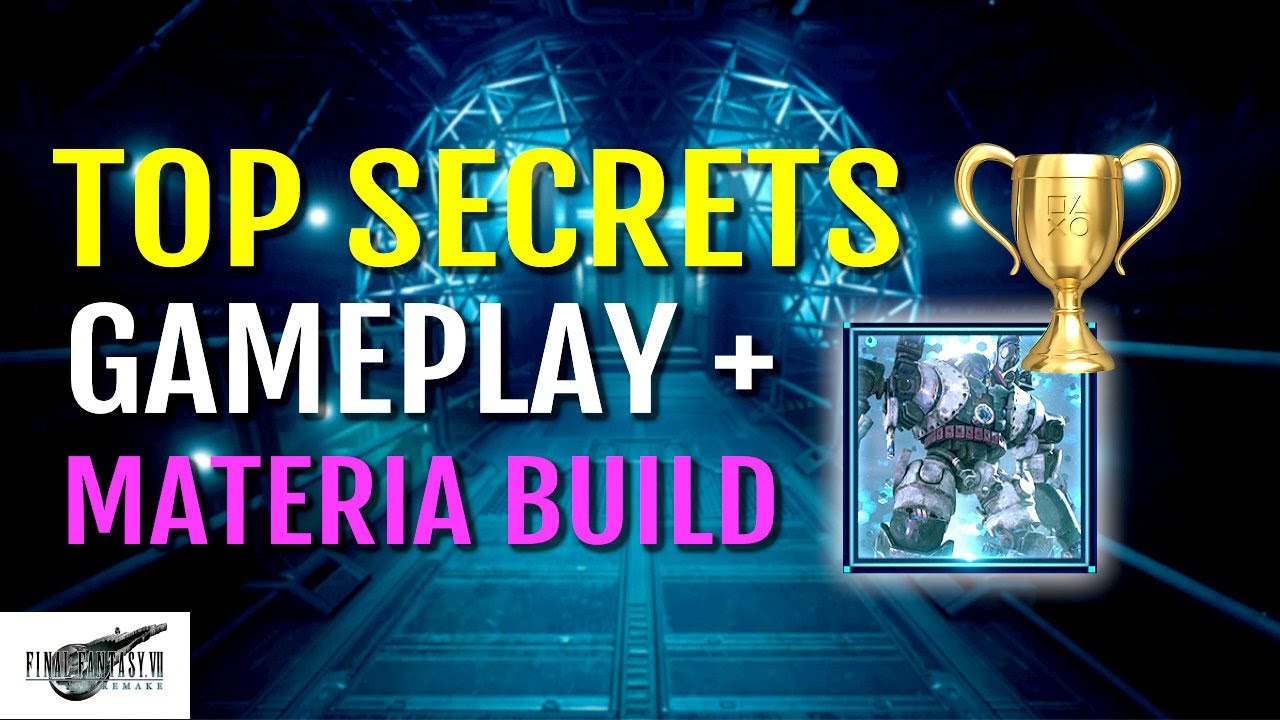 Materia Build + Gameplay: Top Secrets Shinra Combat Simulator | FF7 Remake
