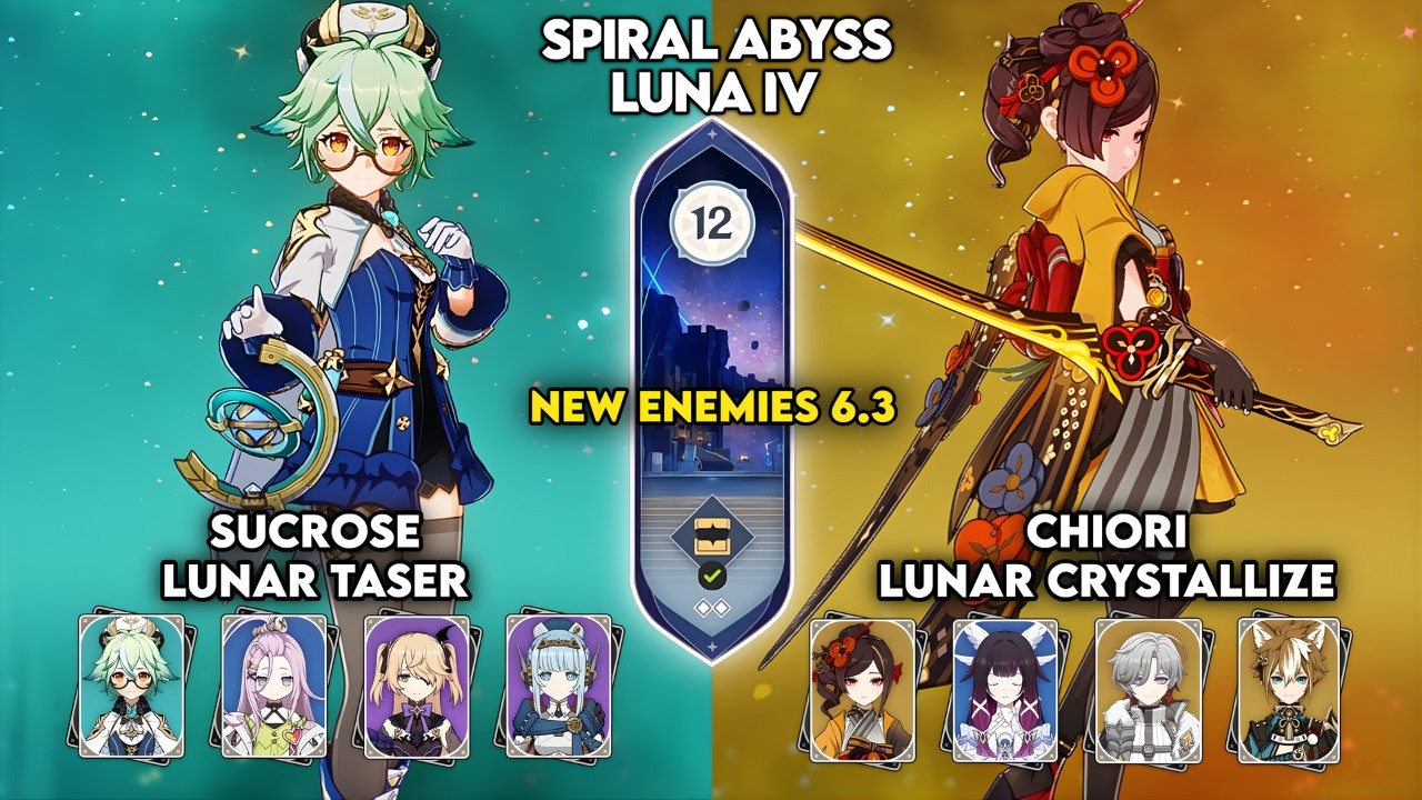 NEW! C6 Sucrose Lunar & C0 Chiori Lunar Crystallize | Spiral Abyss Luna IV | Genshin Impact - Ditusi