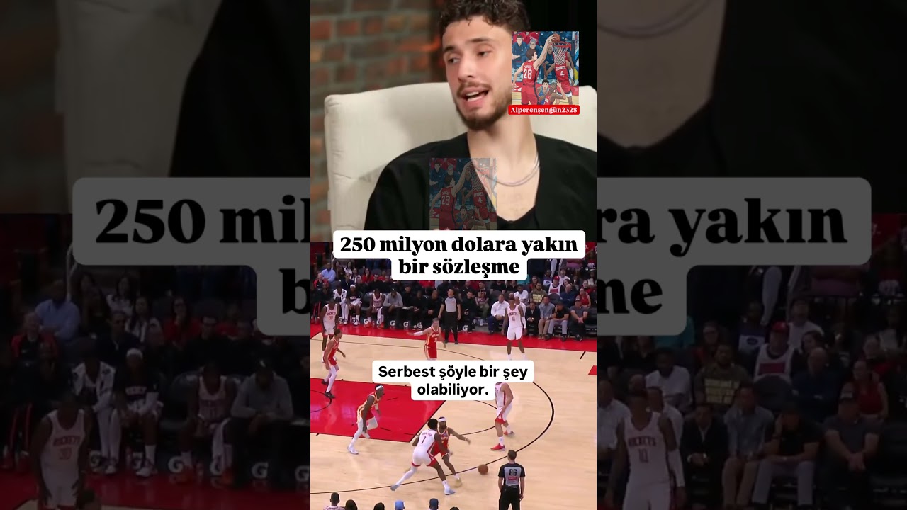 Bir T&uuml;rk sporcusunun tarihte kazandığı en b&uuml;y&uuml;k para #sorts #alperensengun #basketbol  #t&uuml;rkiye #nba