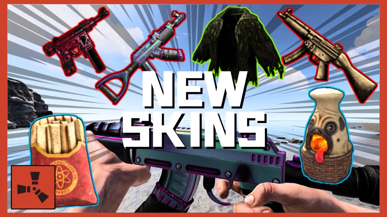 RUST Новые скины обновлены 31 августа. | Chameleon AR,Redemption SMG,Charcoal Sketch MP5
