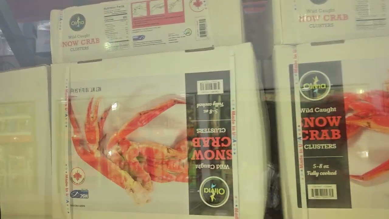 Коробка ножек дикого снежного краба в Costco!