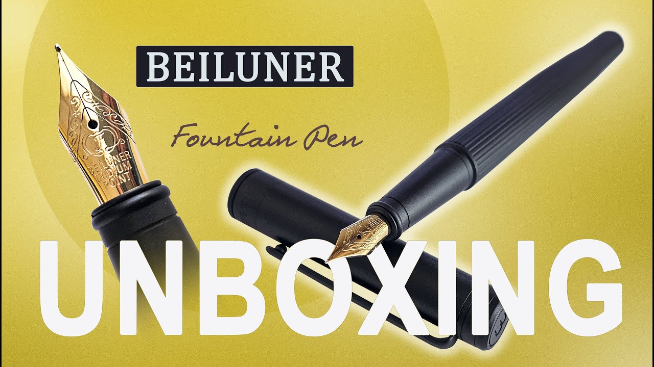 BEILUNER Matte Black Fountain Pen Unboxing