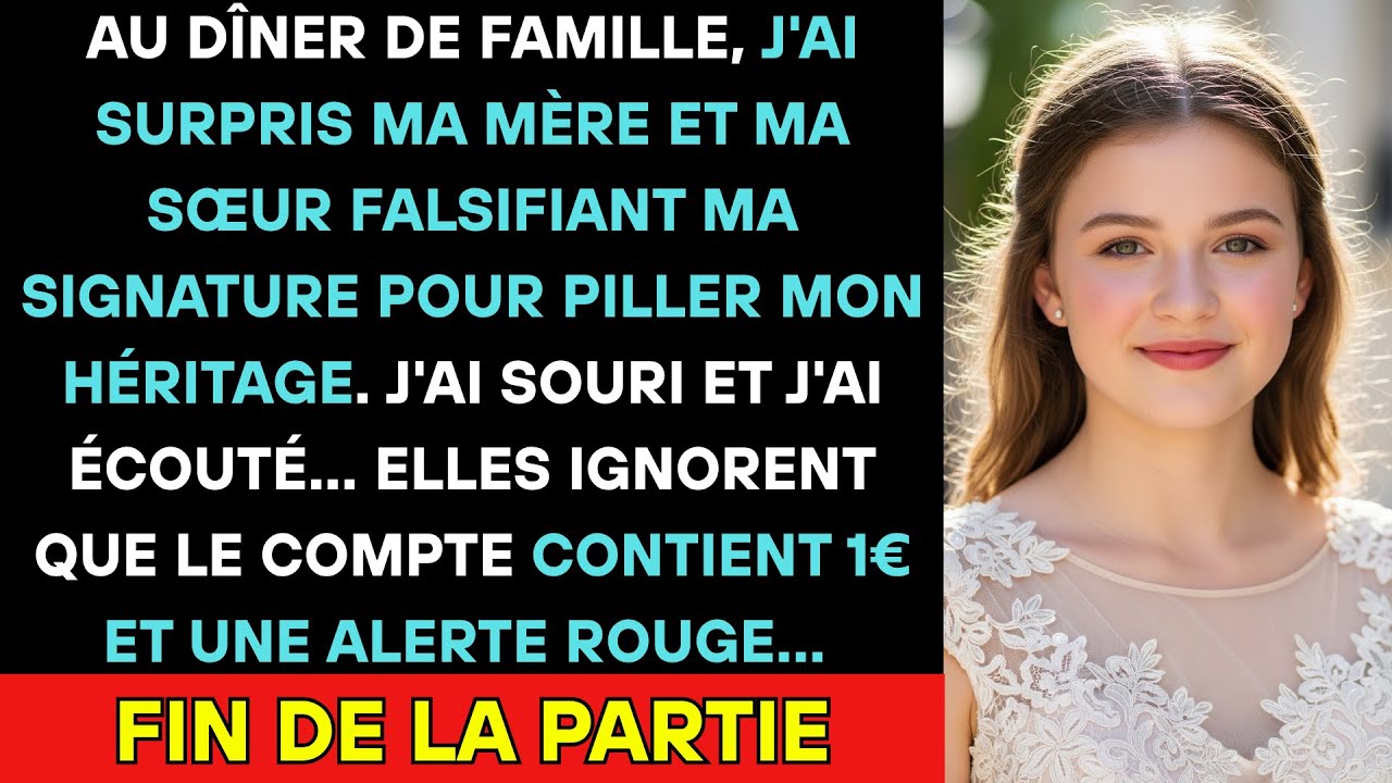 Au Dîner De Famille, J'ai Surpris Ma Mère Et Ma Sœur Utilisant Ma Fausse Signature Pour Me Voler...