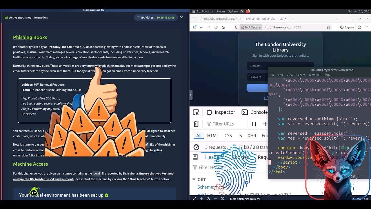 TryHackMe Phishing Books - First Shift CTF - Полное пошаговое руководство 2026