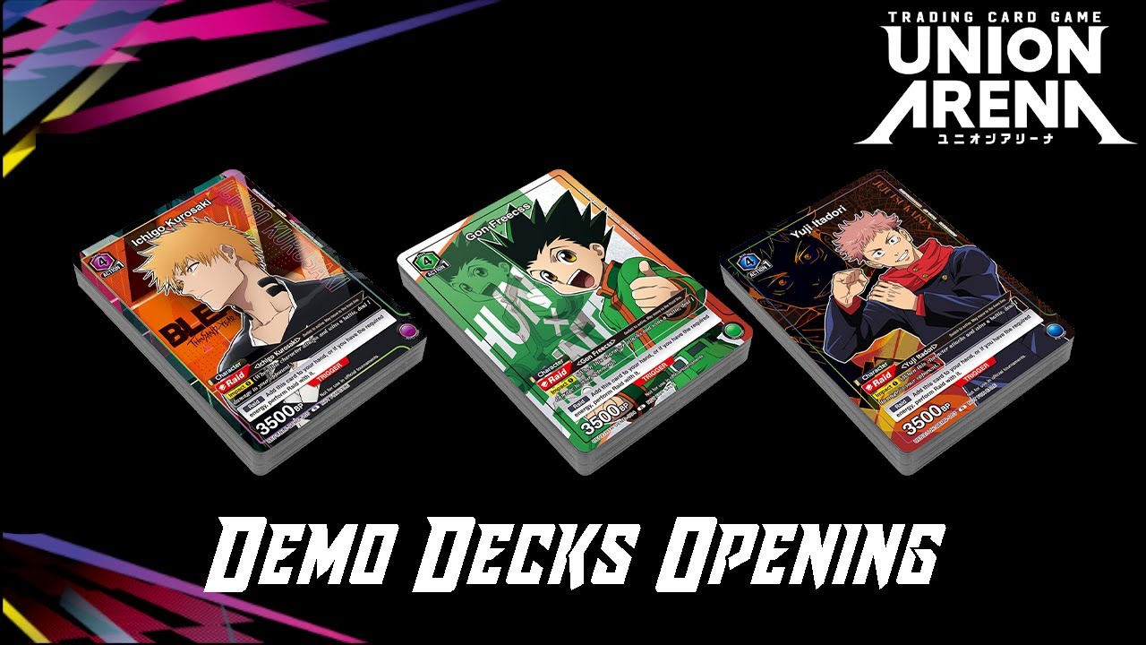 Opening ENGLISH Union Arena Demo Decks - HUNTER X HUNTER; BLEACH; JUJUTSU KAISEN