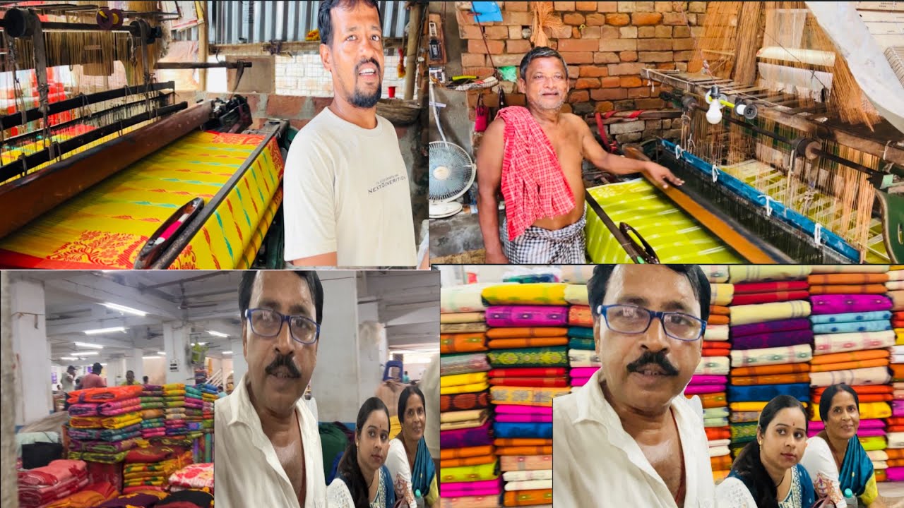 ভারতবর্ষের বিখ্যাত সেই শান্তিপুর তাঁত কারখানায় শাড়ি কি ভাবে তৈরি হয় দেখুন//