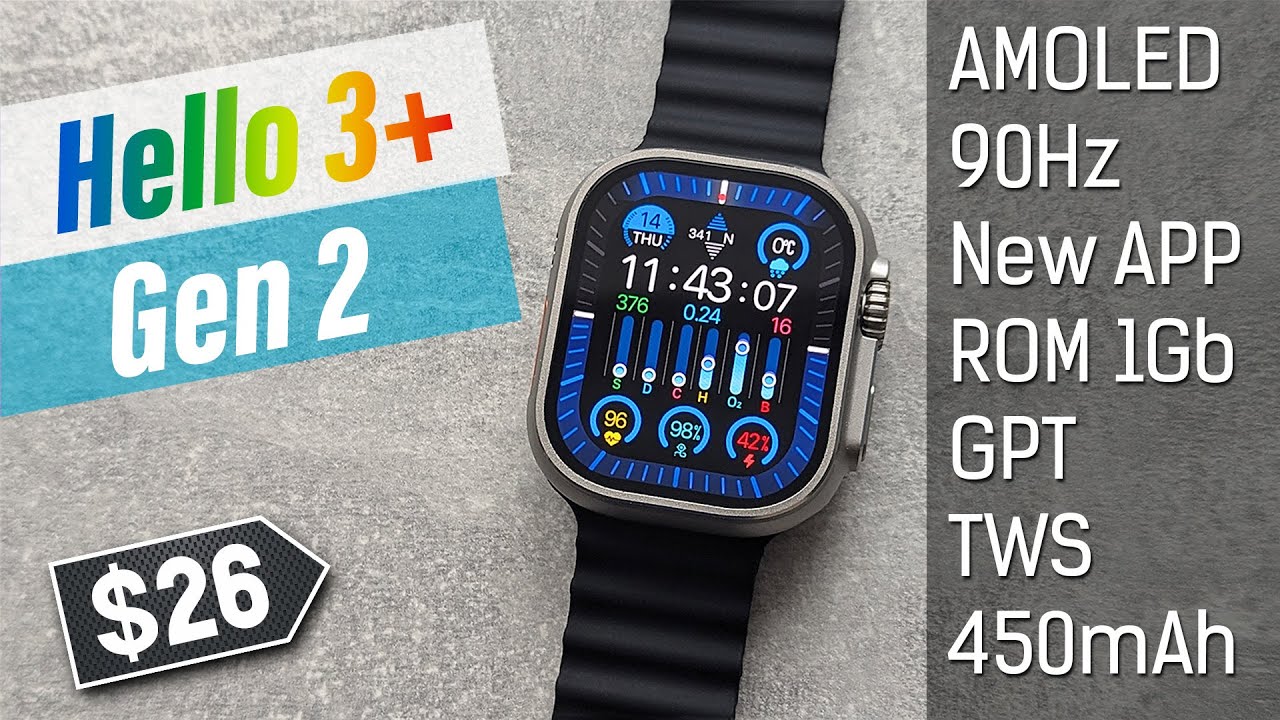 ОСОБЛИВОСТІ В ДЕТАЛЯХ. СМАРТ ГОДИННИК HELLO WATCH 3 PLUS GEN 2