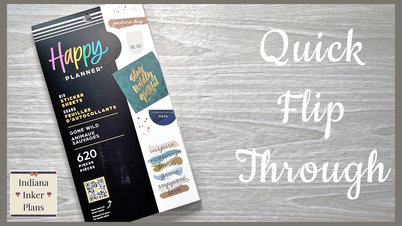 Quick Sticker Book Flip Through - GONE WILD by The Happy Planner
