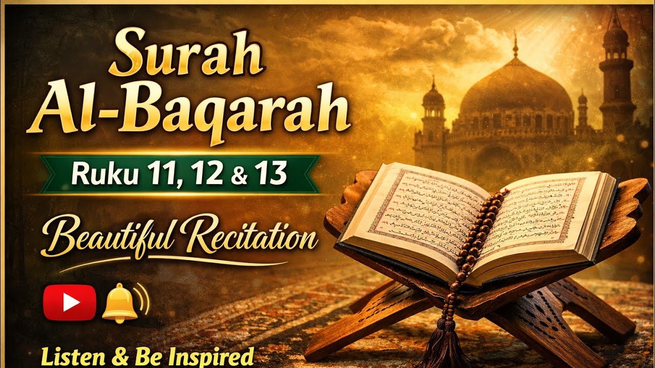 Surah Al-Baqarah Ruku11 1213|Beautiful Quran Recitation |#holyquran olyquran#quranrecitation#tilawat