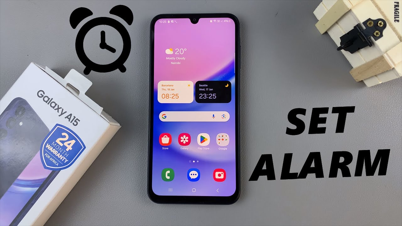 Samsung Galaxy A15: How To Set Alarm | Customize Alarm