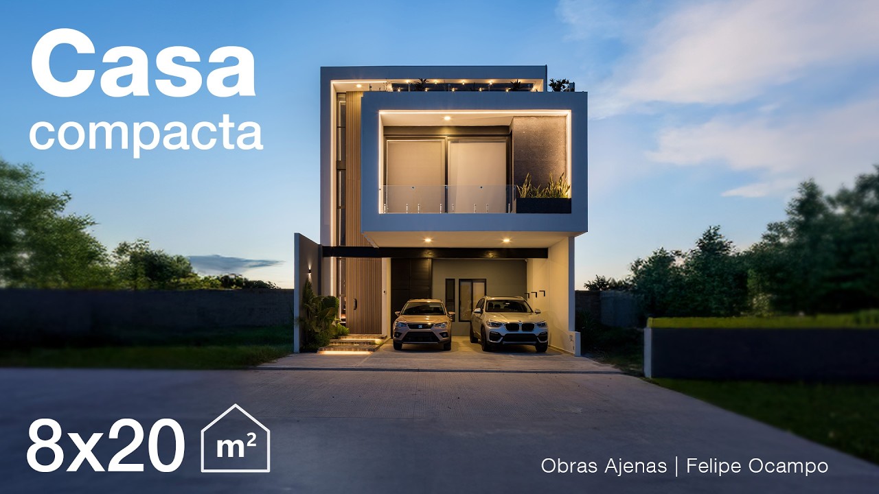 Casa compacta de óptima distribución en 8x20 | Obras Ajenas | Felipe Ocampo