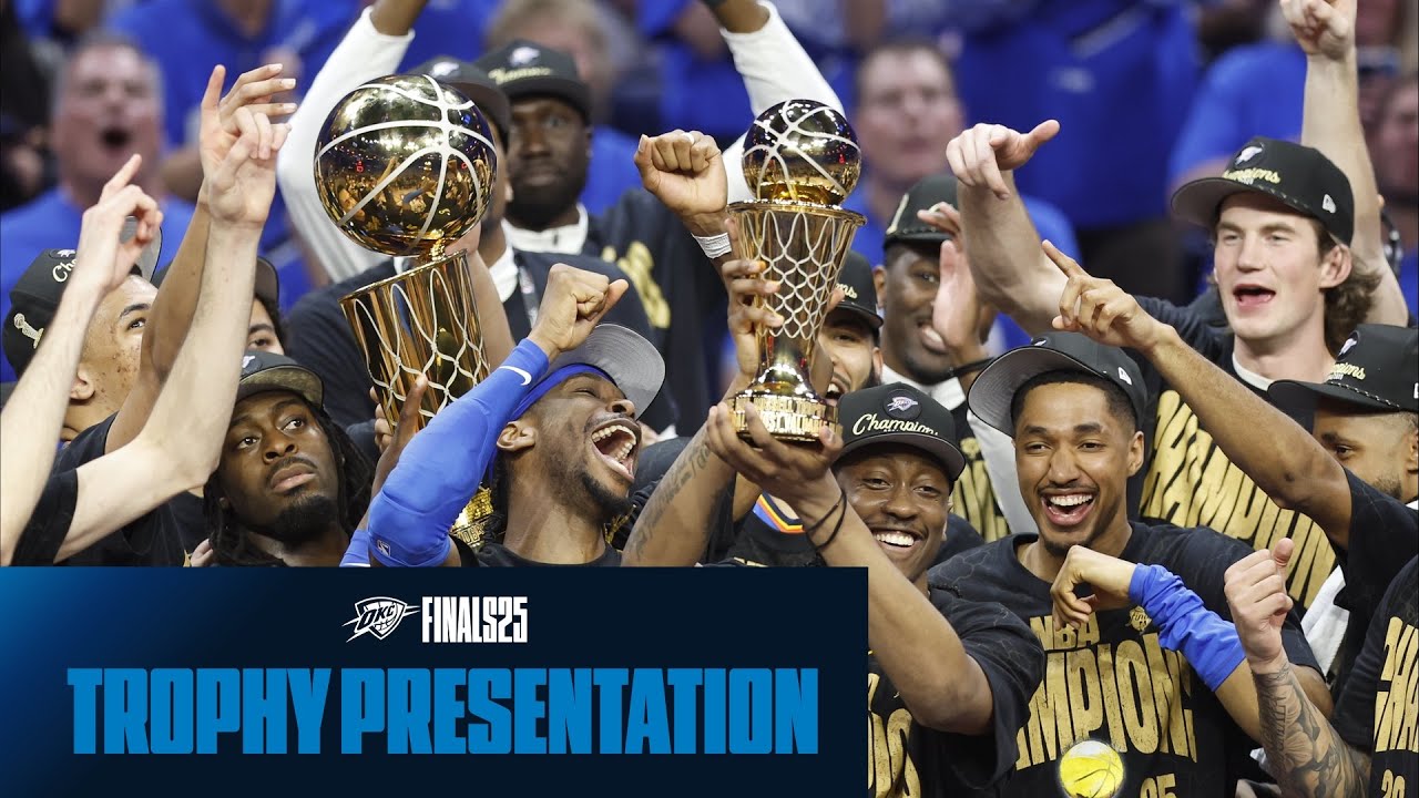 OKC Thunder Crowned 2025 NBA Champions 🏆 | Full Trophy Presentation