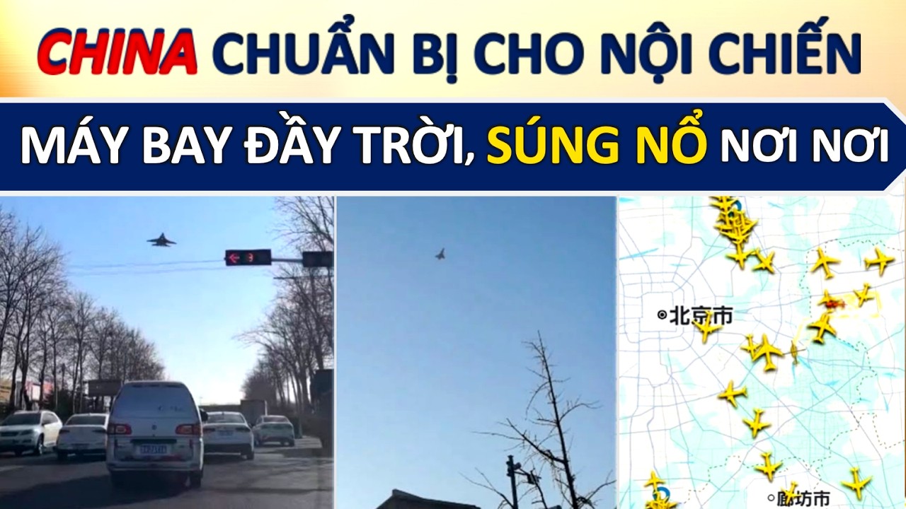 Quân đội Trung Quốc huy động lực lượng cho chiến tranh: Máy Bay Đầy Trời, Súng Nổ Khắp Nơi...
