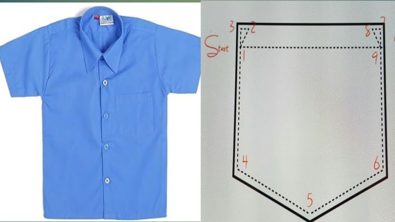 Shirt front part and pocket stiching simple method. ಶರ್ಟ್ ಜೇಬು ಹೊಲಿಯುವ ವಿಧಾನ. #allinoneartcreation