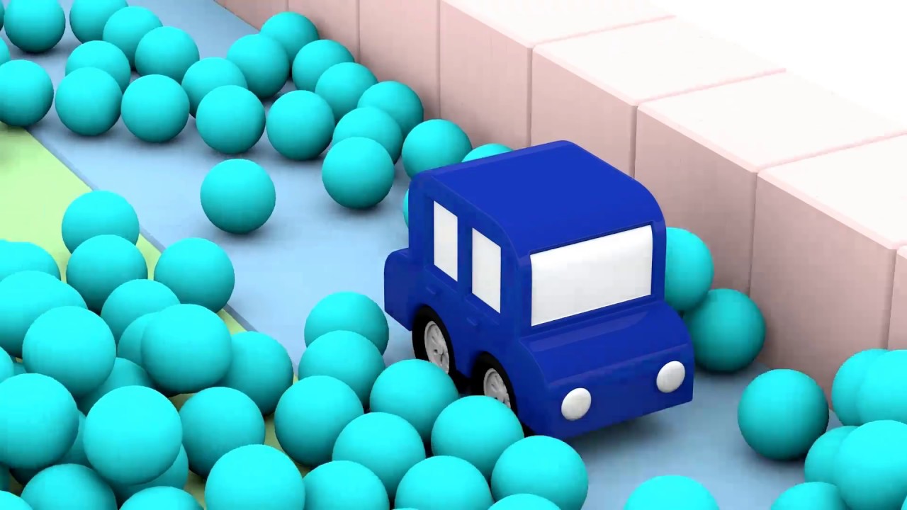 Cartoni animati per bambini : Le macchinine colorate e la gara ad ostacoli