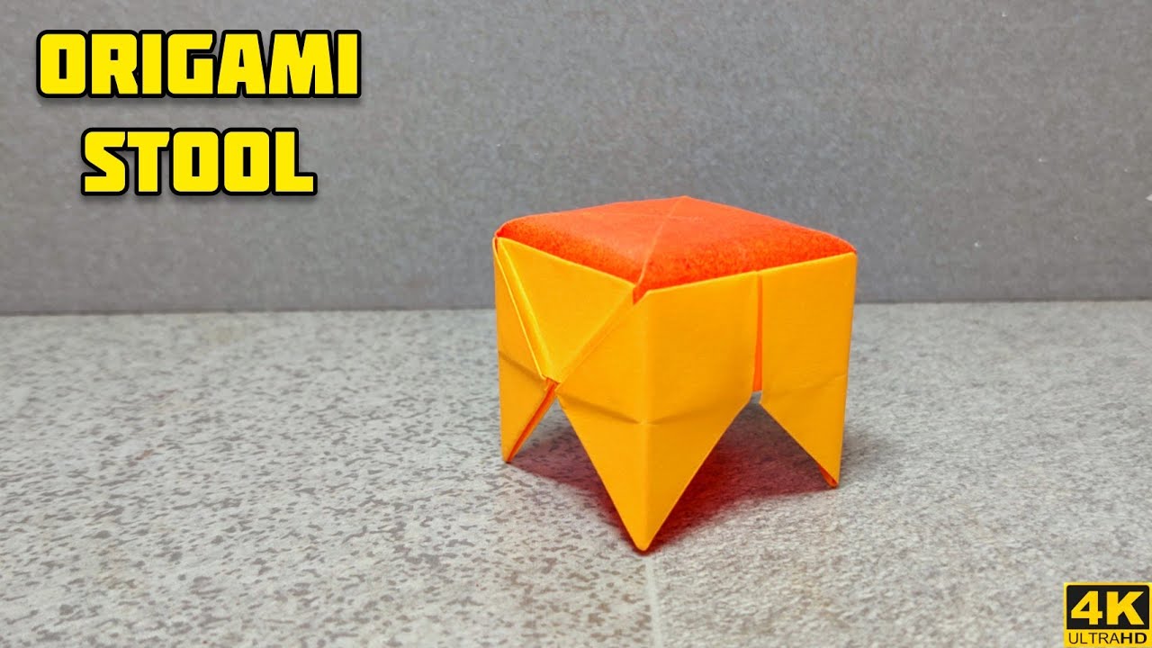 How to make Origami Stool | Paper Stool | Piano Stool | Paper Craft