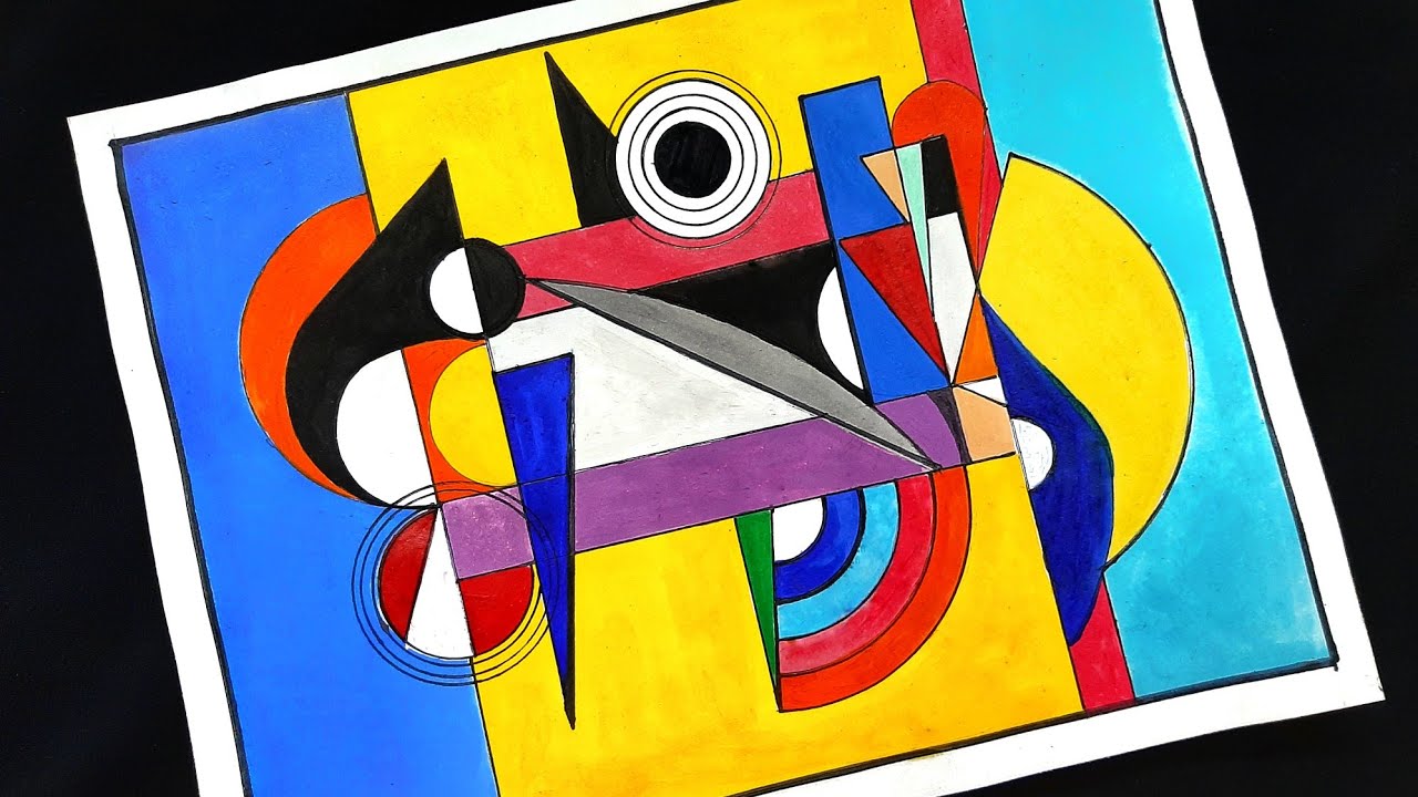 How to draw Abstract Geometric Art || geometric abstract