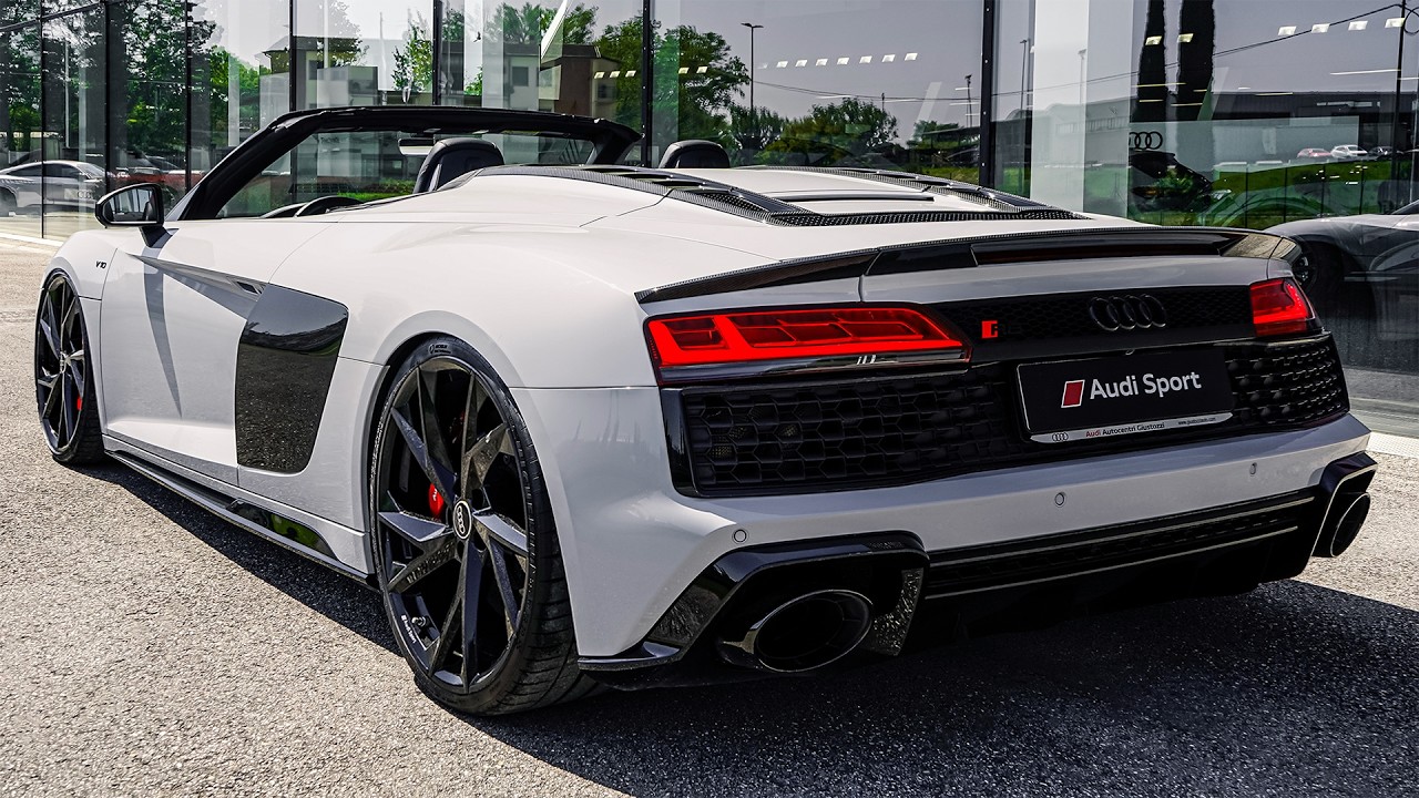 Audi R8 Performance Spyder V10 - SOUND, Interior and Exterior